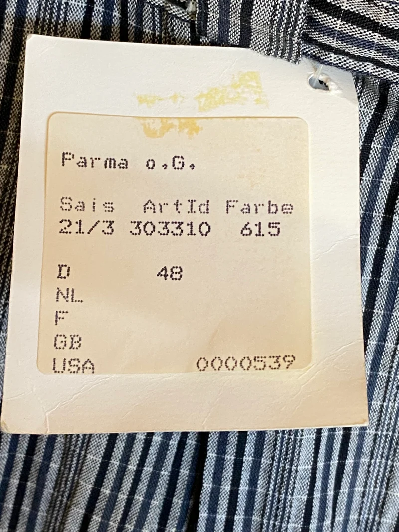 Vintage Hose Bundfaltenhose 1990er Streifen Ungetragen Unikat Gr. 48