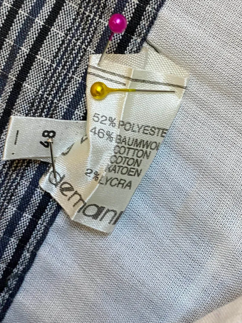 Vintage Hose Bundfaltenhose 1990er Streifen Ungetragen Unikat Gr. 48