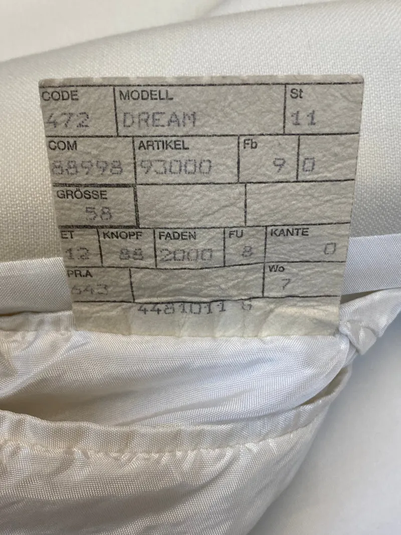 Vintage Dinner Jacke Creme Schurwolle Größe 58
