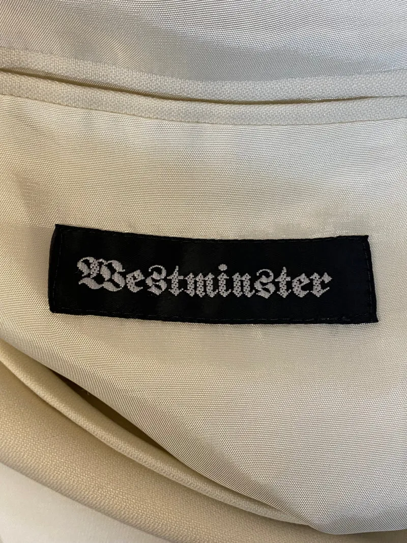 Vintage Dinner Jacke Creme Schurwolle Größe 52