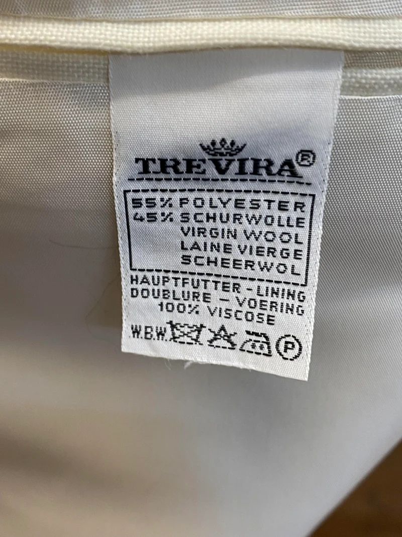 Vintage Dinner Jacke Creme Schurwolle Größe 98