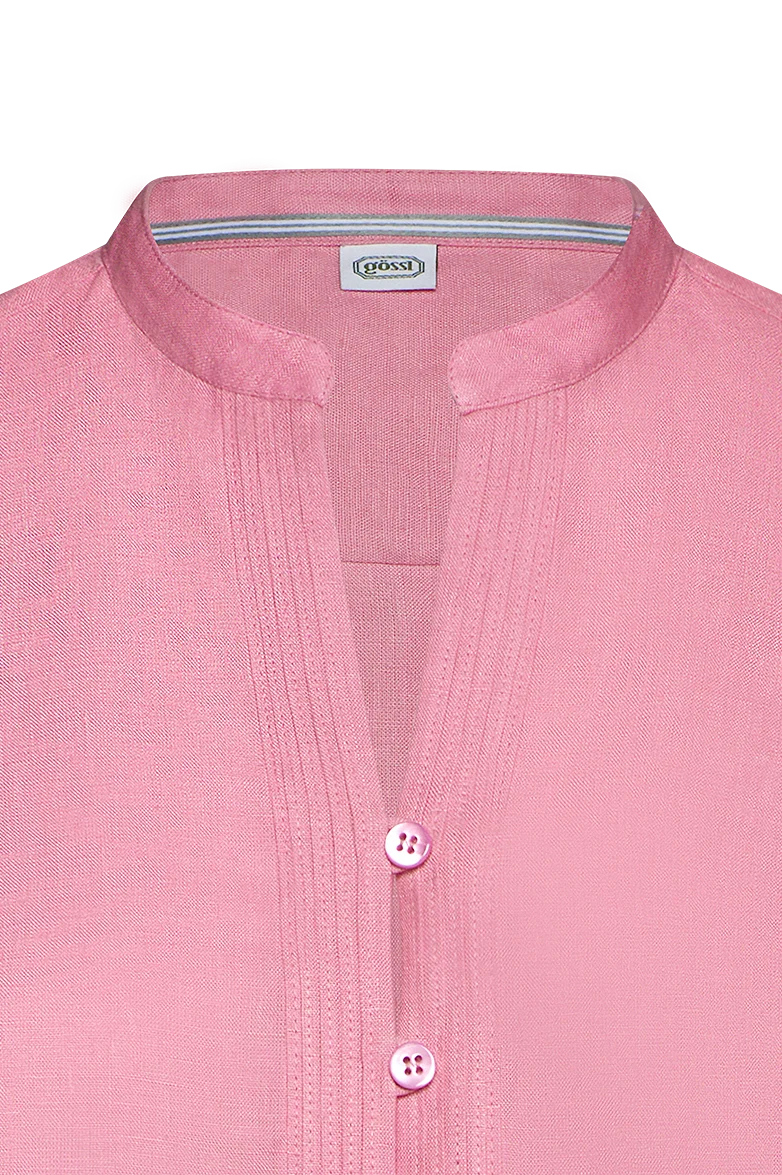 Leinenbluse mit Rüschenärmel