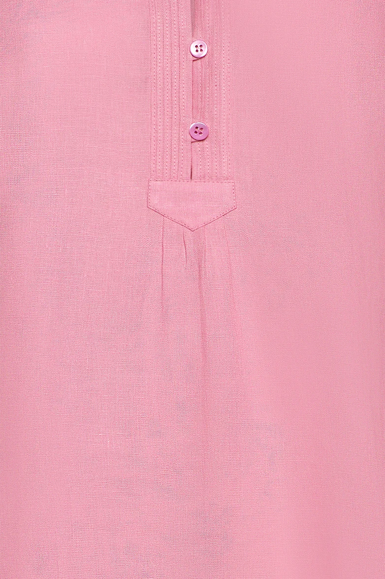 Leinenbluse mit Rüschenärmel