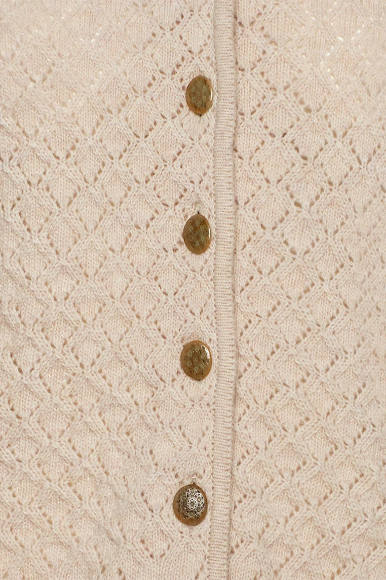 Strickjacke in Ajourmuster