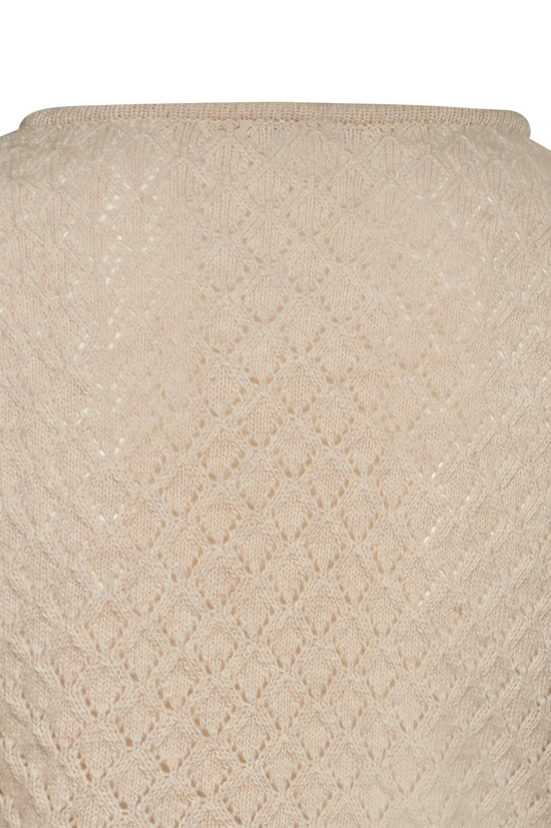 Strickjacke in Ajourmuster