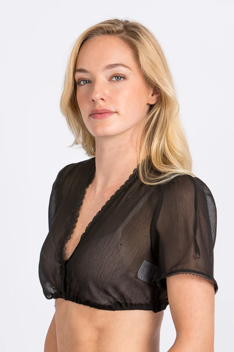 Wenger Dirndlbluse Daisi schwarz