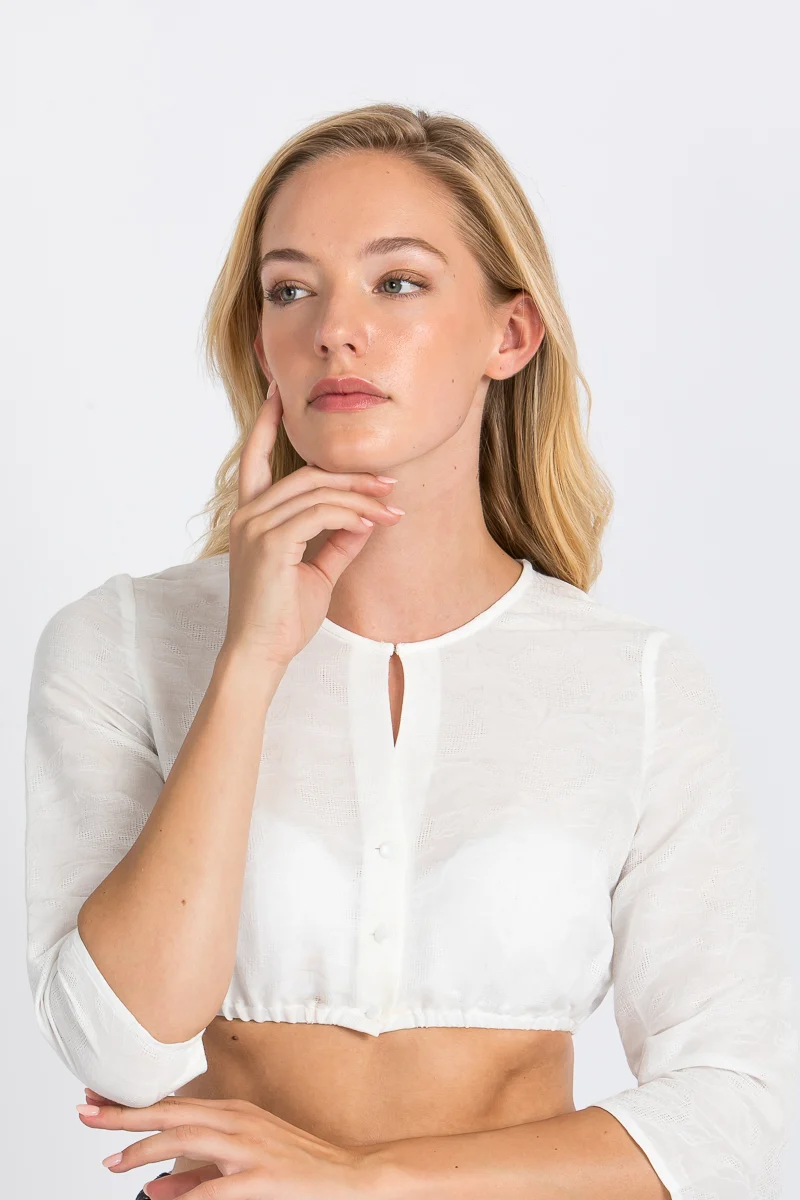Heimatglück Dirndlbluse Rosa creme