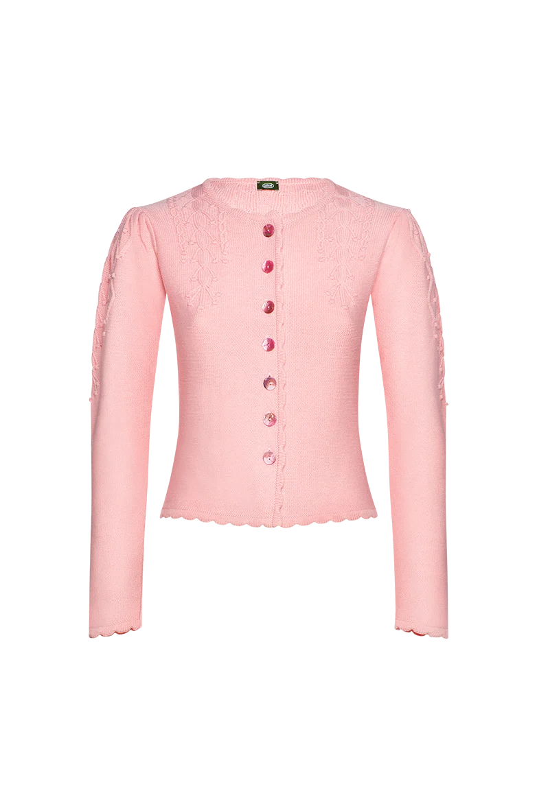 Strickjacke mit Puffärmel