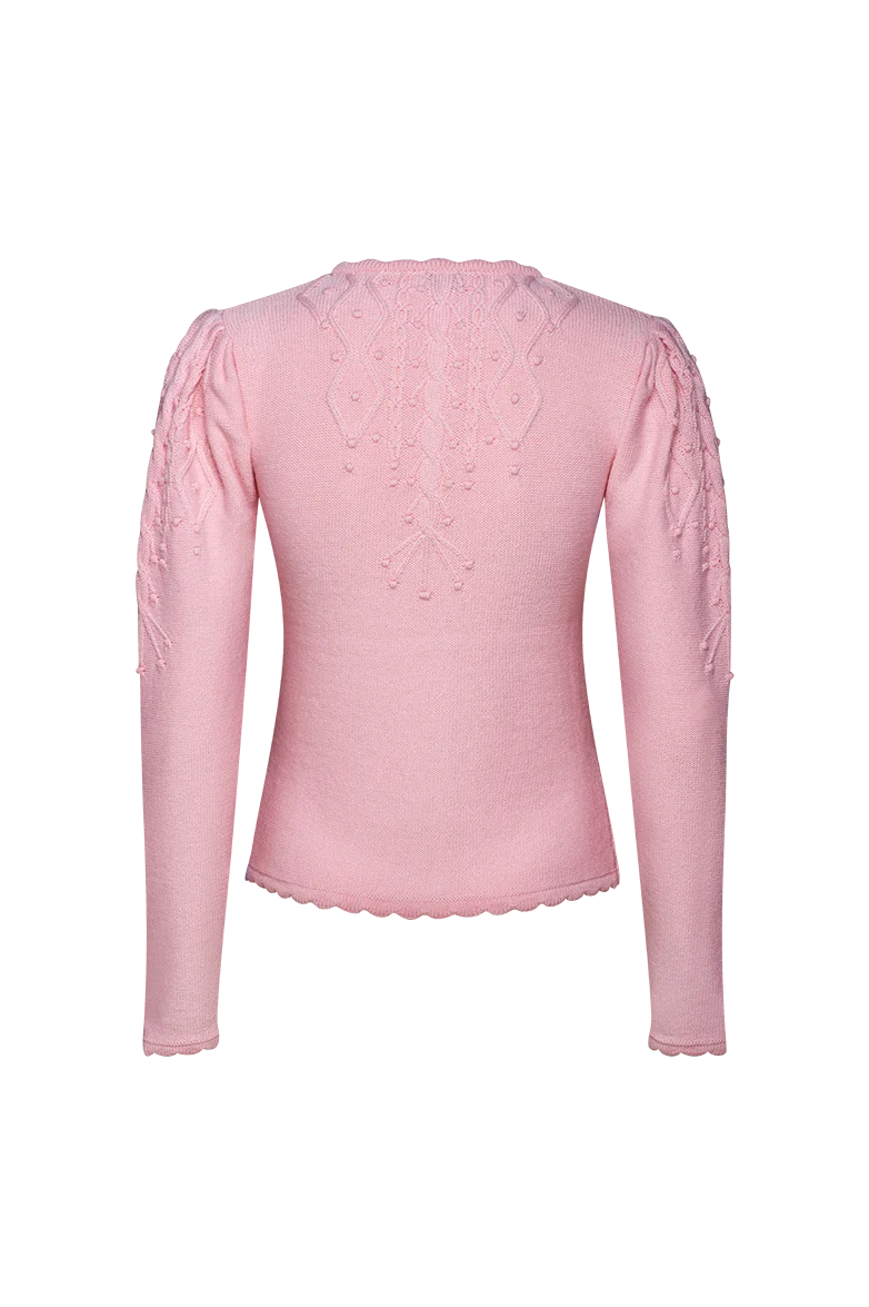 Strickjacke mit Puffärmel