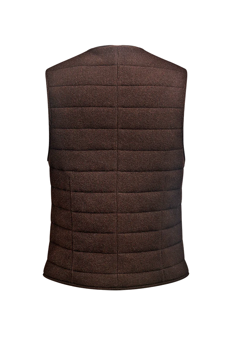 Steppgilet aus Links/links-Strick