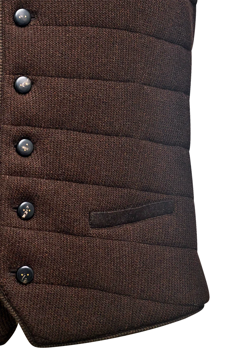 Steppgilet aus Links/links-Strick