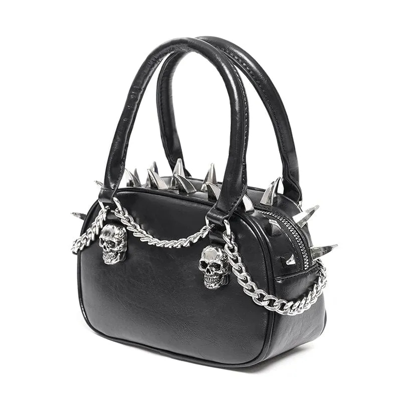 Mit Punk-Totenkopf verzierte Handtasche für Damen