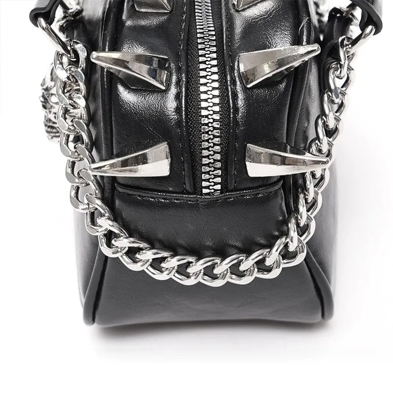 Mit Punk-Totenkopf verzierte Handtasche für Damen