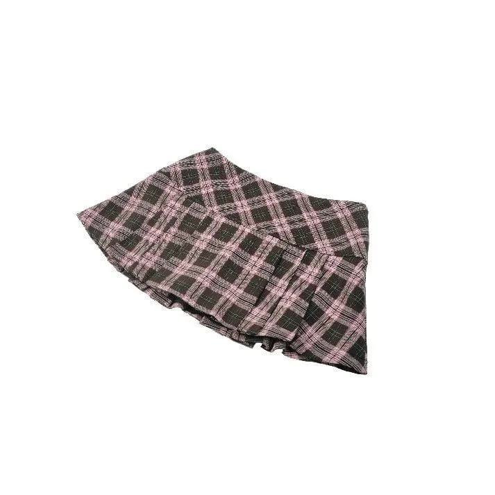 Damen Punk Faltenrock mit Schnallen