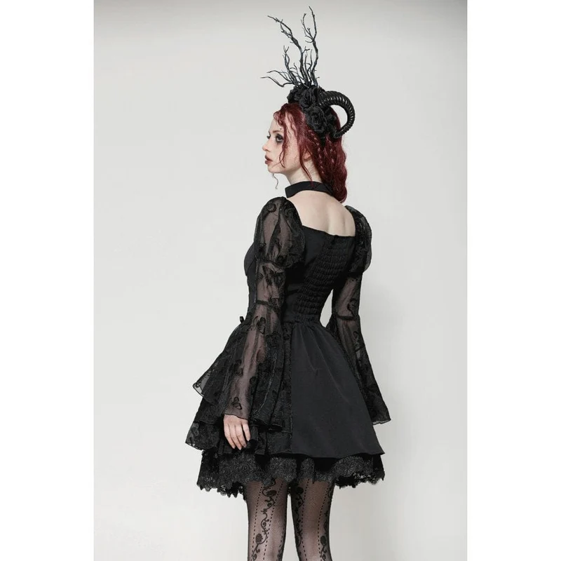 Gothic Lolita-Abendkleid mit Puffärmeln