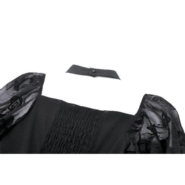Gothic Lolita-Abendkleid mit Puffärmeln