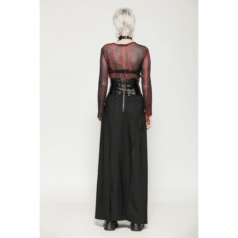 Unterbrustkorsett aus Lackleder mit Punk-Schnalle für Damen