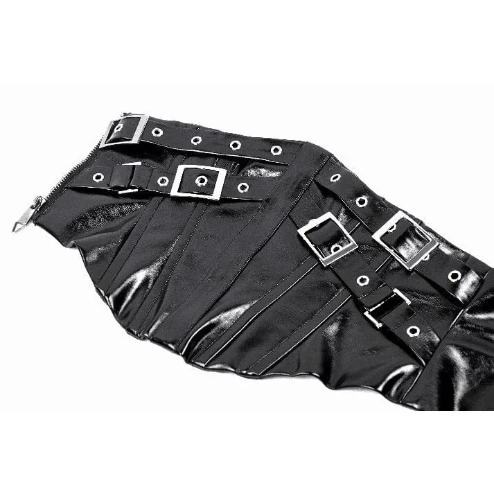 Unterbrustkorsett aus Lackleder mit Punk-Schnalle für Damen