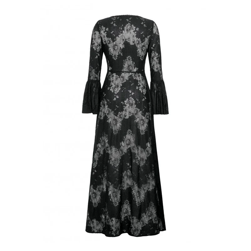 Gothic-lange Jacke mit ausgestellten Ärmeln und Schnürung aus Spitze für Damen