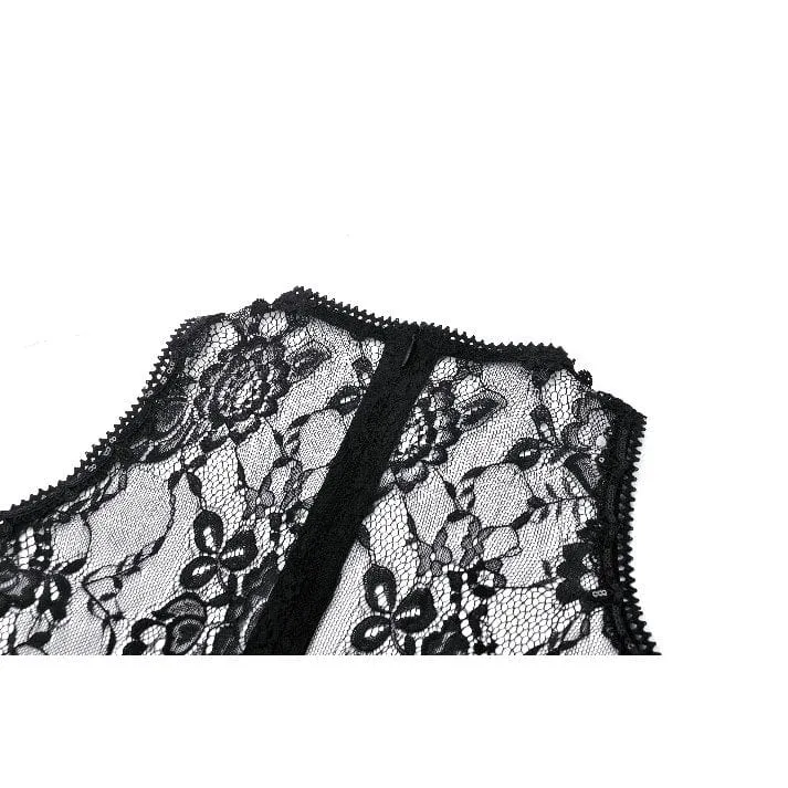 Gothic-Brautkleid für Damen mit schulterfreiem, unregelmäßigem Spitzenbesatz