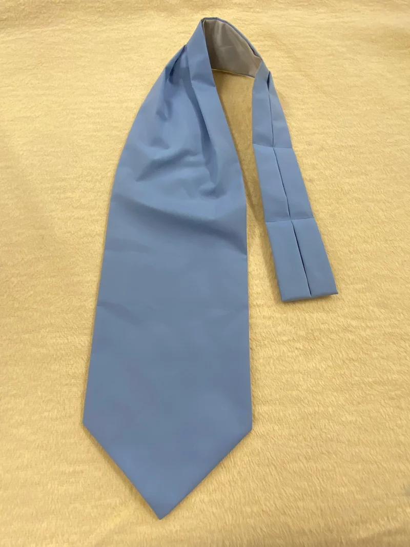 Vintage Ascot Krawatte Hellblau Herren – Elegante Schalkrawatte Walbusch