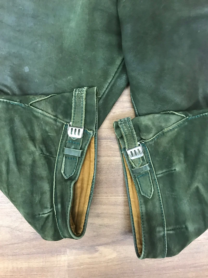 Trachtenlederhose - Kniebund – Herren | Bundweite 46 cm | Mit Messertasche | Vintage Made in Germany