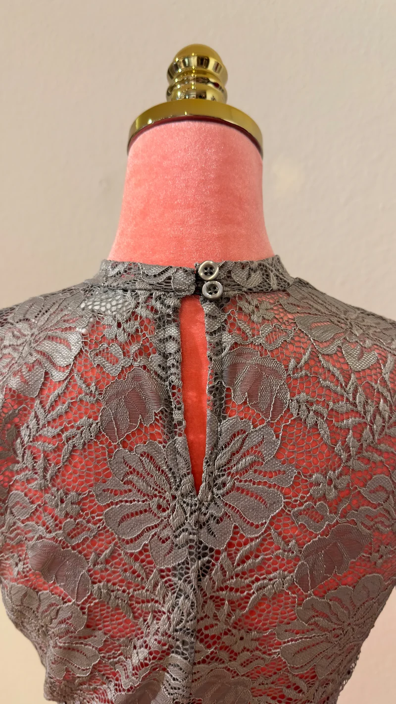 Spitzen Dirndlbluse Kaiserjäger Hiltrudis grau