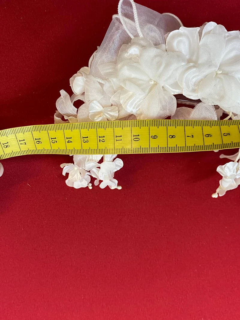 Kommunion Haarkamm Blumen – Haarschmuck weiß Mädchen ungetragen