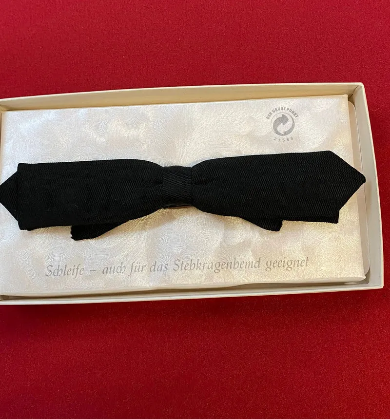 Vintage Fliege schwarz – klassische Herren Schleife auch für Stehkragenhemd