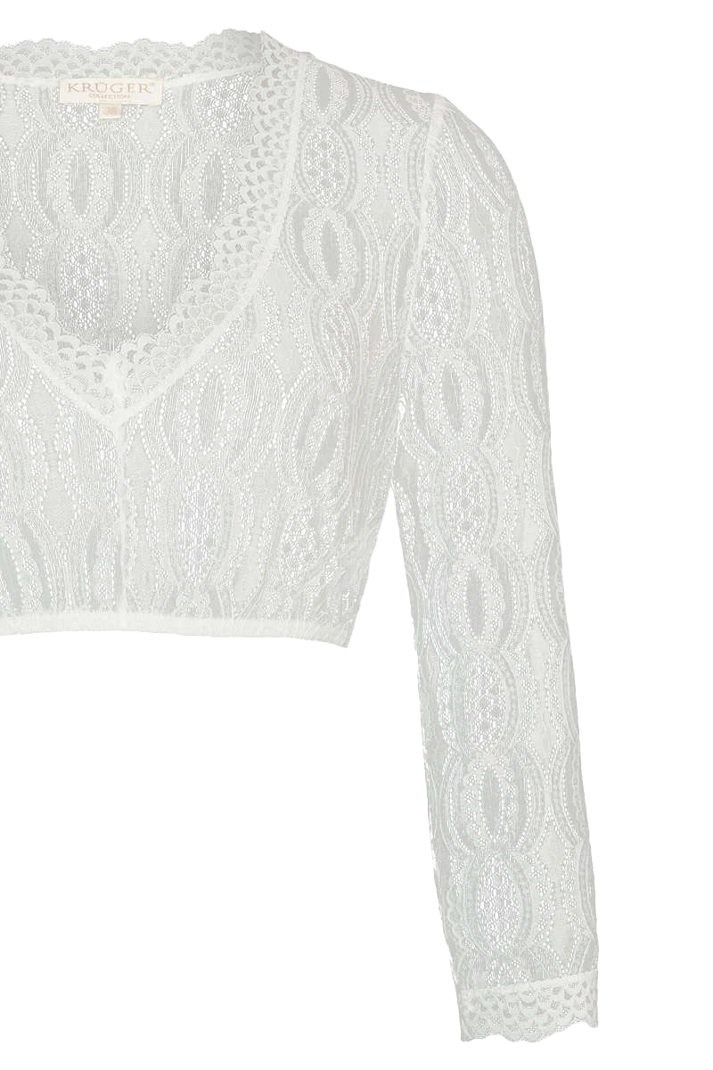 Dirndlbluse mit 3/4-Ärmeln