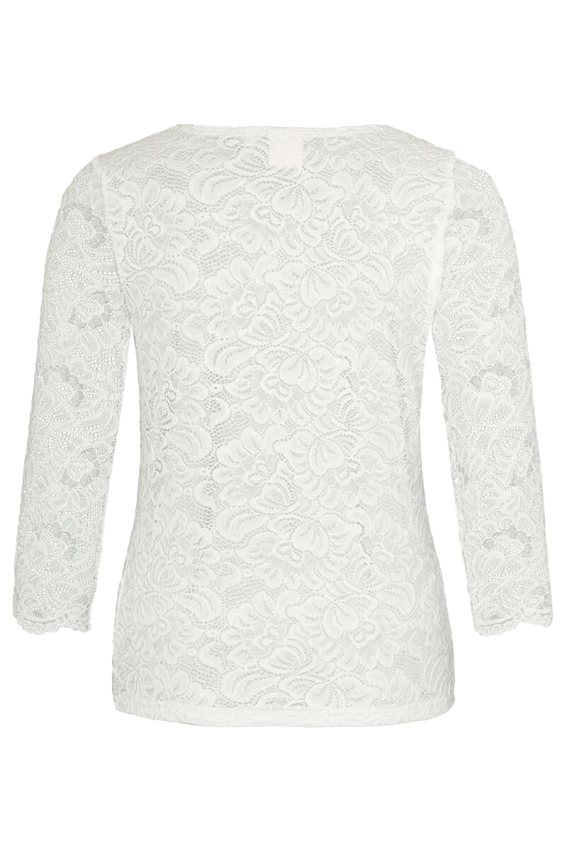 Trachtenshirt mit Spitze dreiviertelarm
