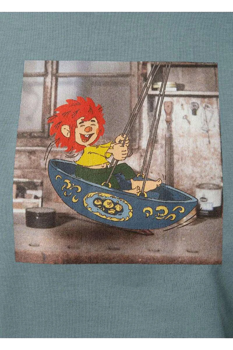 Herren T-Shirt 'Pumuckl schaukelt'