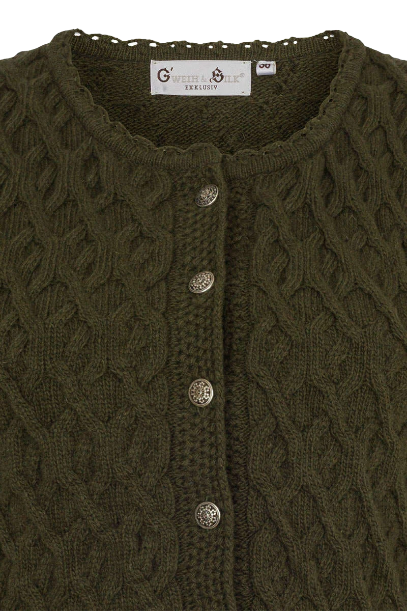 Damen Trachtenjacke Zopfstrick