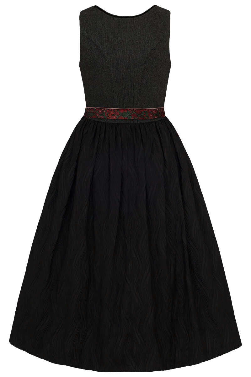 Dirndl lang schwarz gemustert