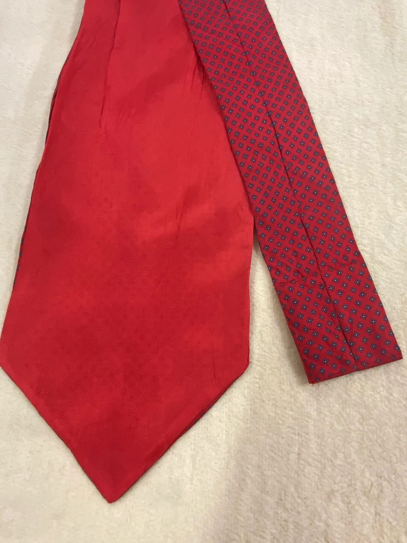 Vintage Ascot Krawatte Rot Gemustert – PELLO Schalkrawatte Herren