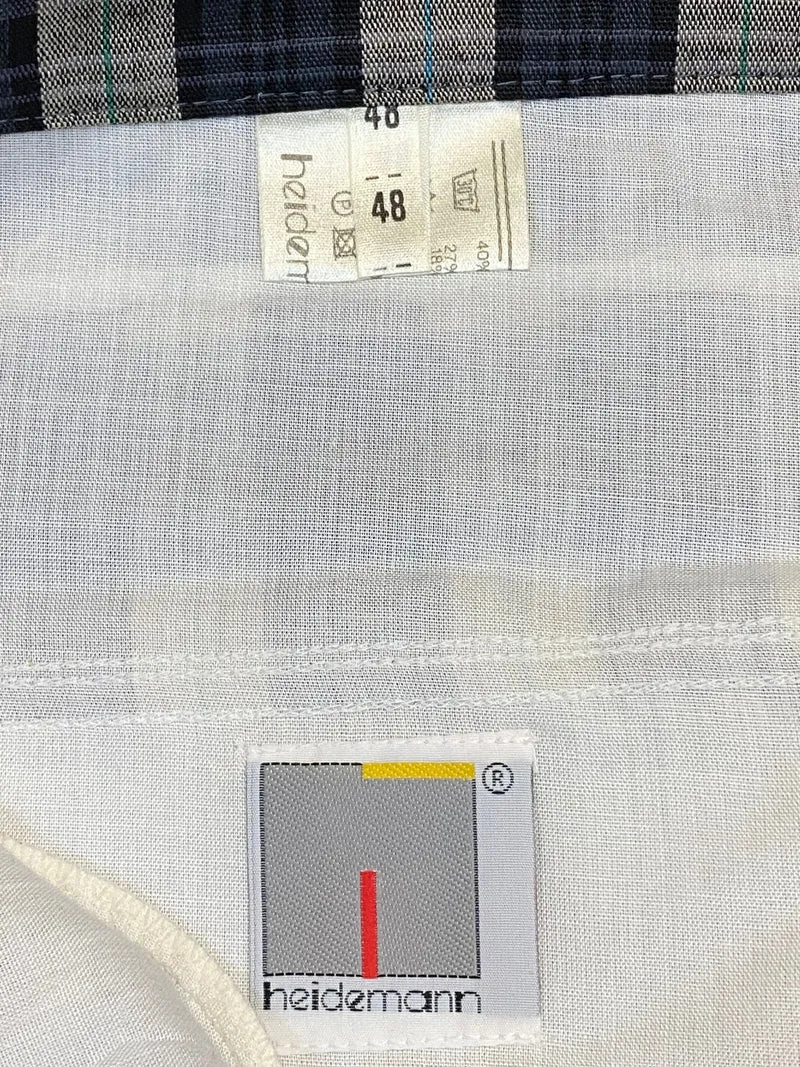 Vintage 80er/90er Bundfaltenhose Gr.48 – Karomuster Hochbund NOS