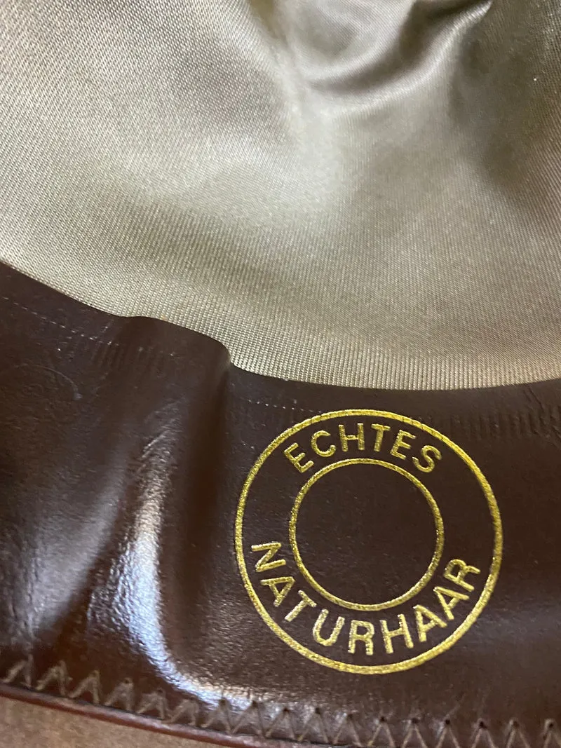 Fedora Vintage Herren Hut Stanton Gr.56 olivegrün