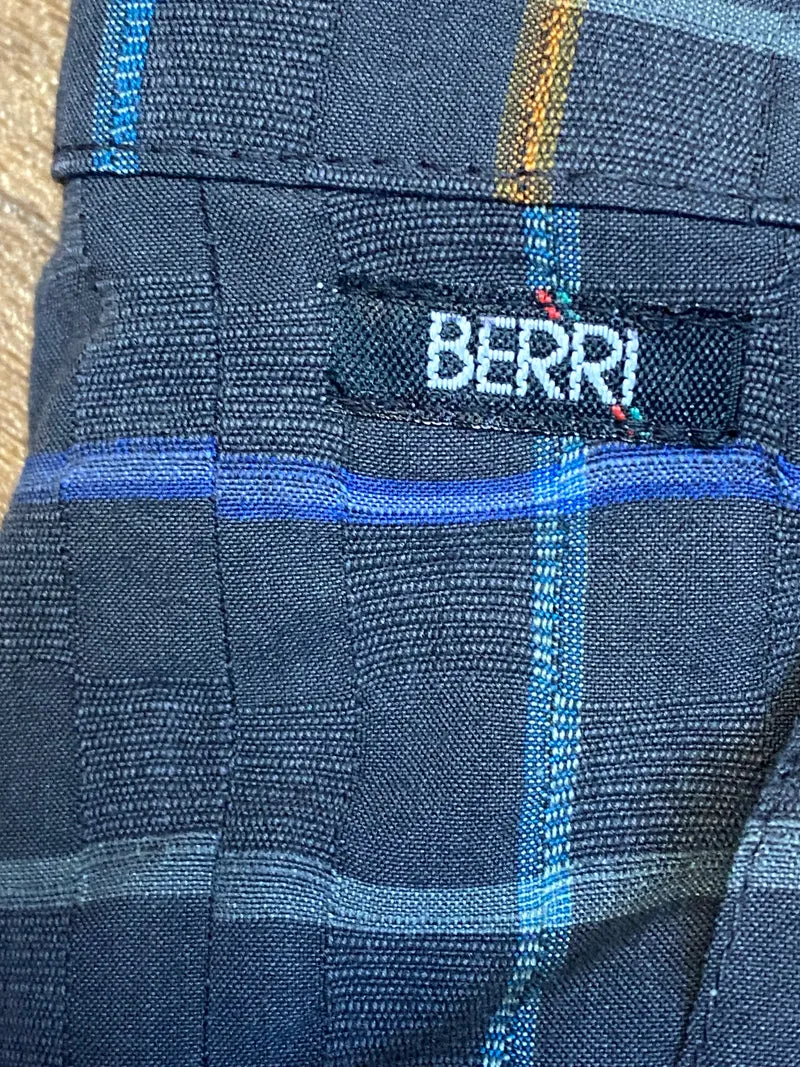 1970er–80er Vintage Herren Hose kariert – High Waist Bundfalten (Gr. 50)