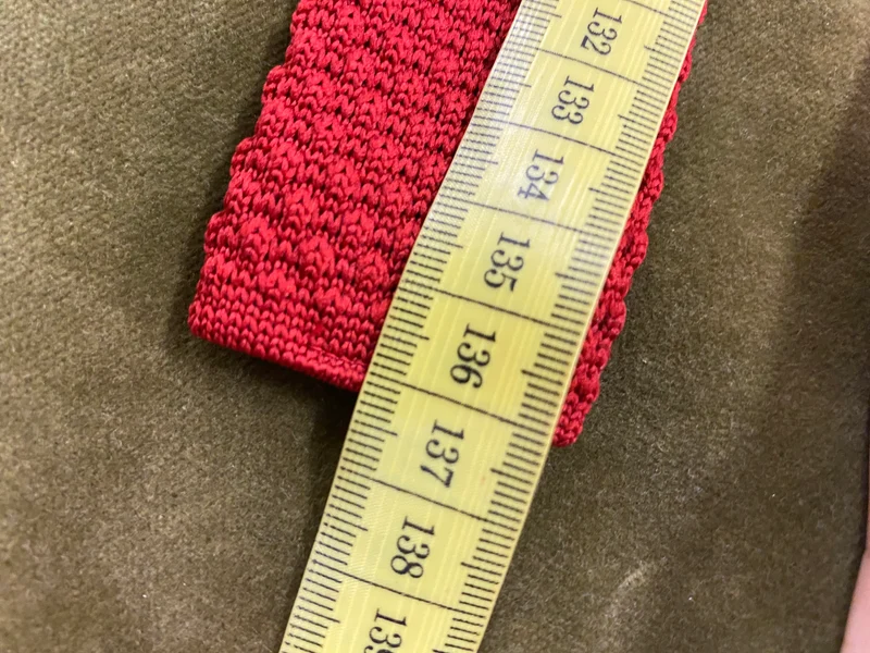 Vintage Strickkrawatte Rot – Schmale Herren Krawatte Made in Germany