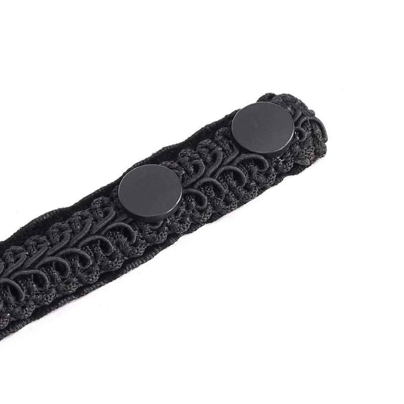 Damen Gothic Lace Multilayer Schwarz Neckwear