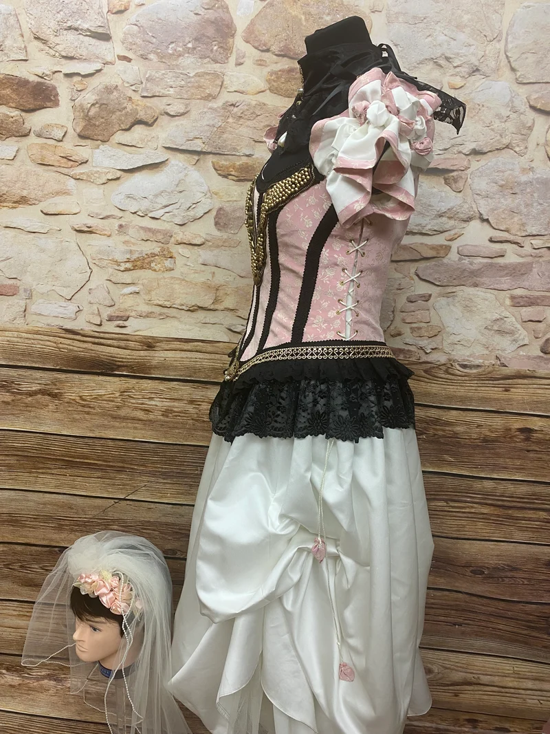 Extravagantes Steampunk Brautkleid Gr. 38 – 4-teiliges Unikat