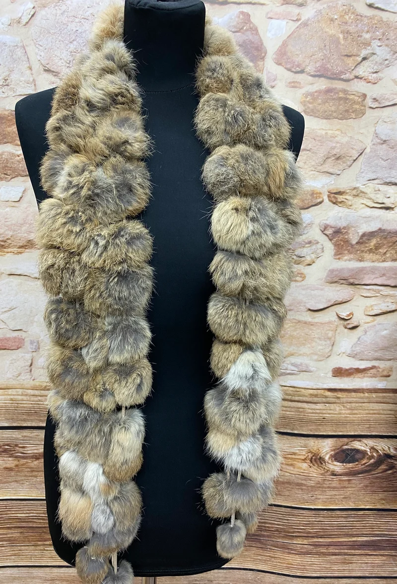 Puscheliger Pelz-Schal – One Size