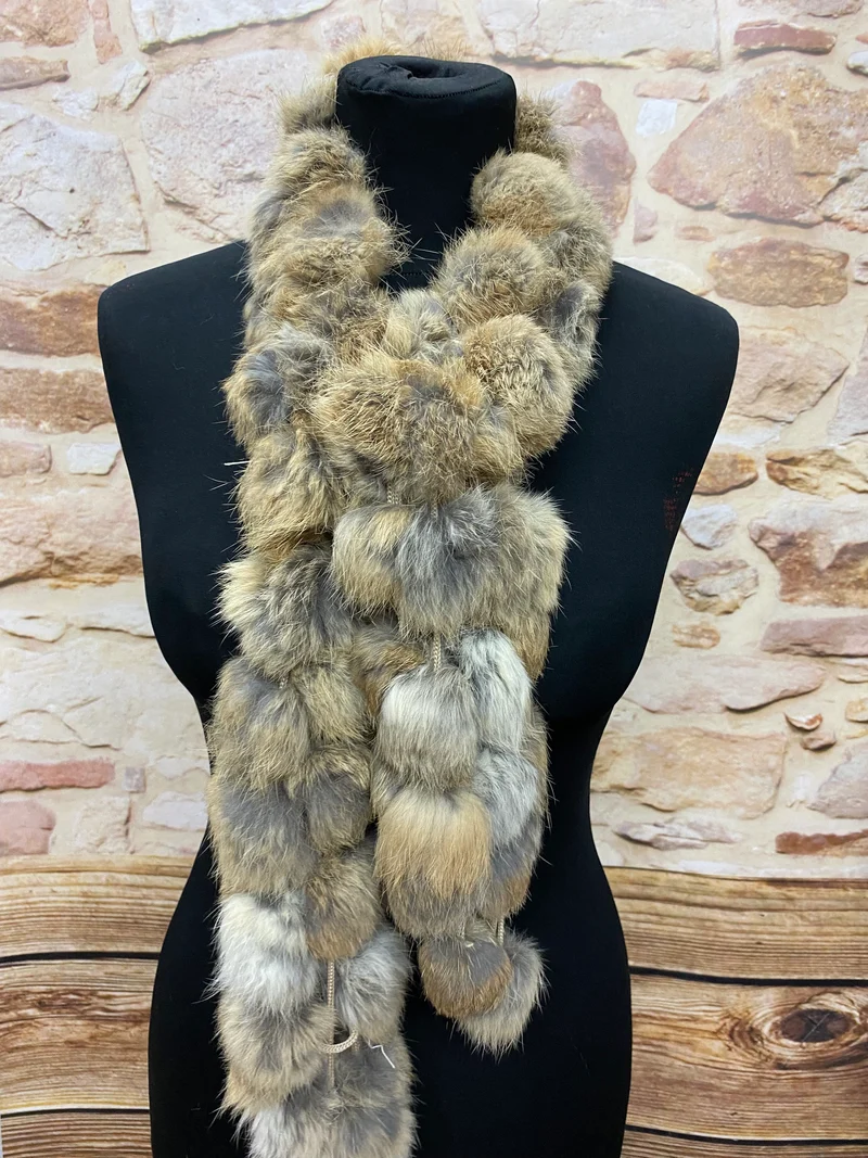 Puscheliger Pelz-Schal – One Size