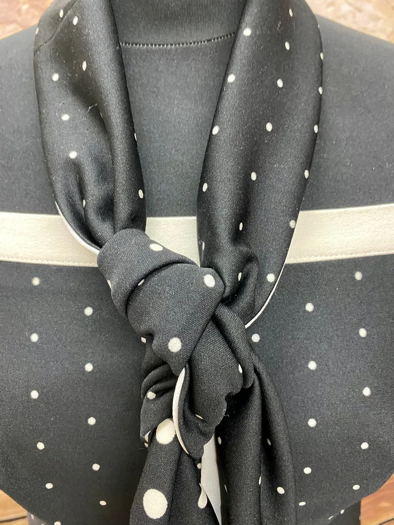 Langes Vintage Kleid Maxikleid 70er Jahre schwarz/weiß Gr.38
