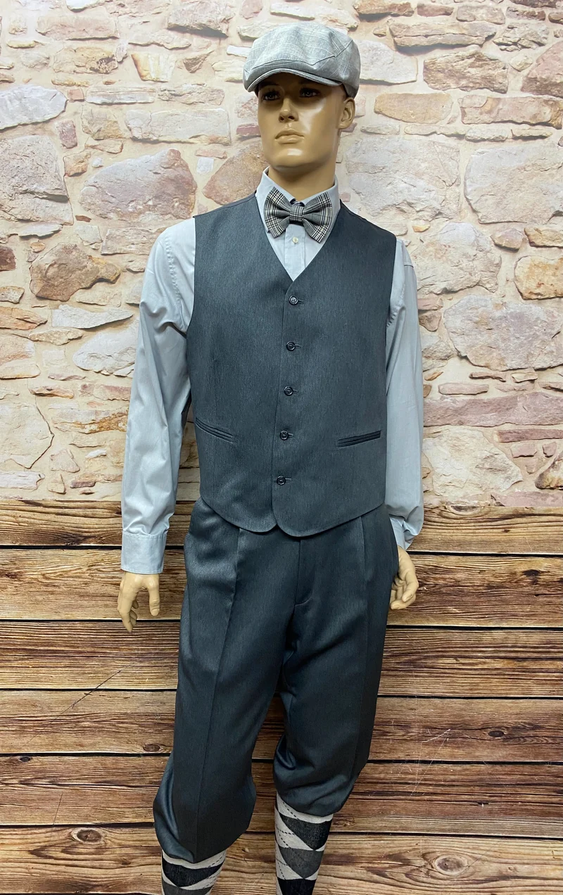 20er Jahre Knickerbocker Outfit Gr. 54 in Grau