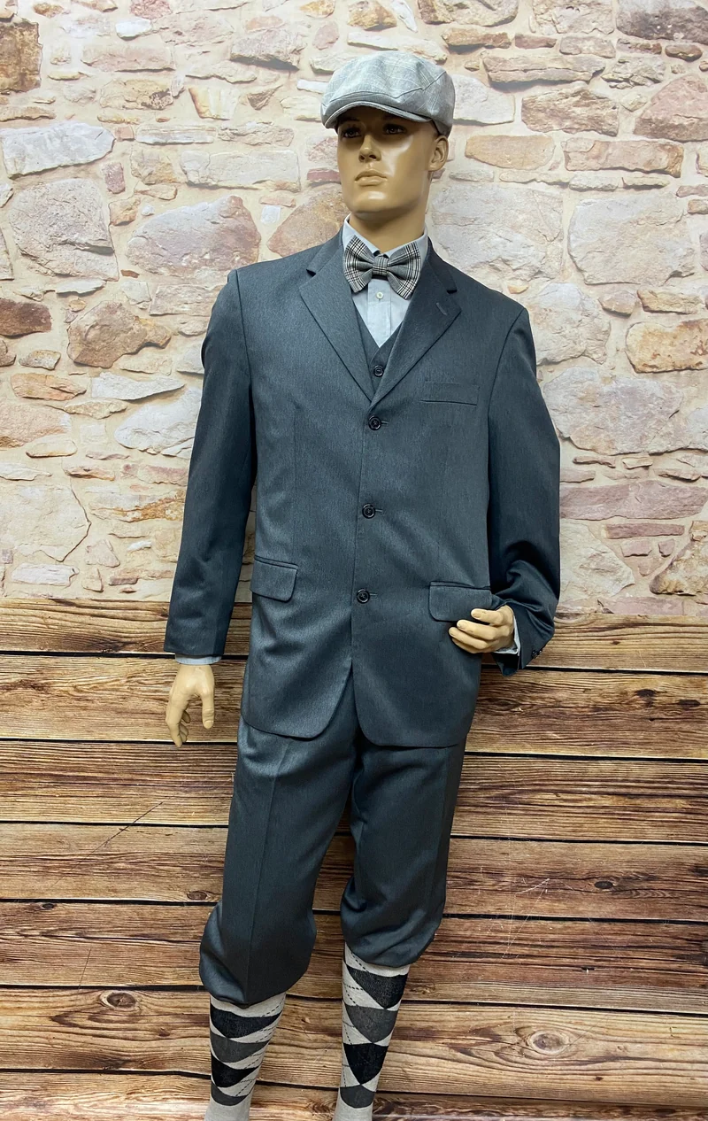 20er Jahre Knickerbocker Outfit Gr. 54 in Grau