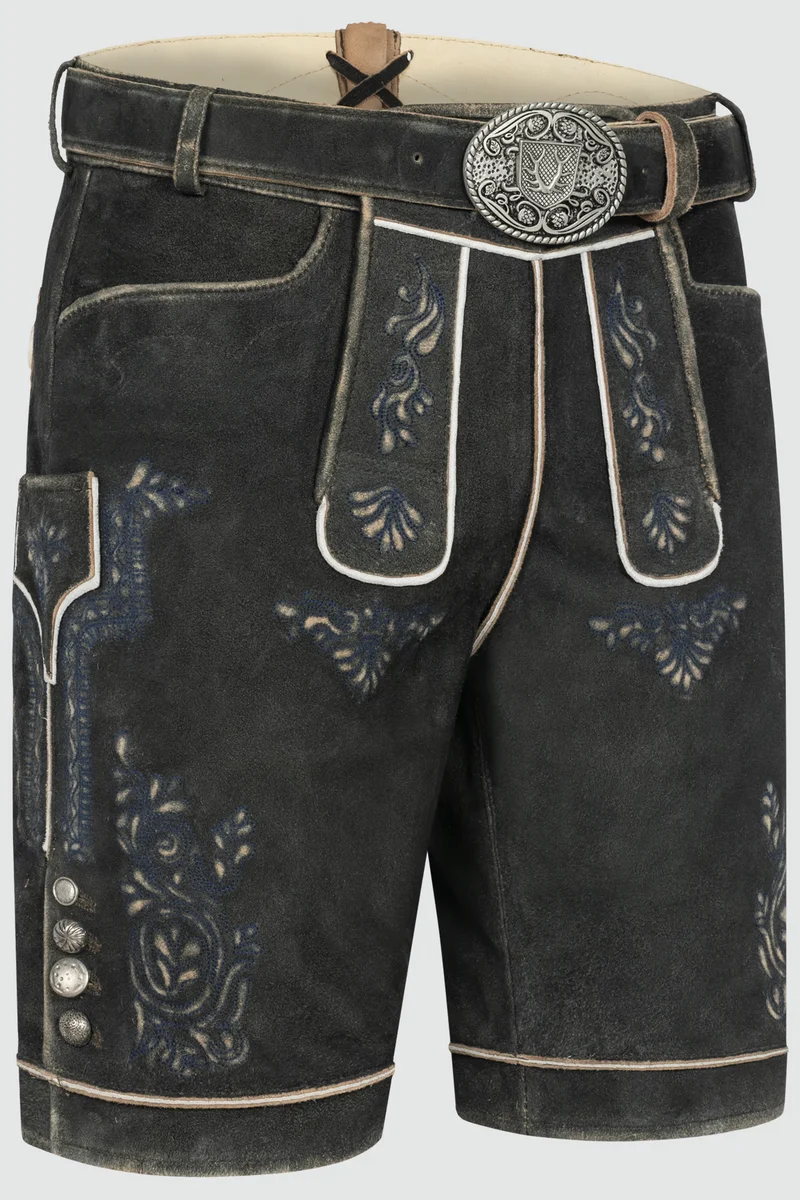 Herren Lederhose ROB % - mit Gürtel - Krüger Buam - 961768-000-0076