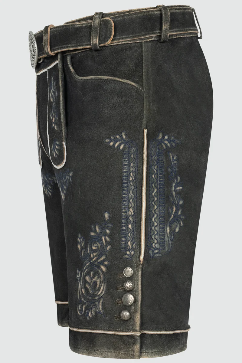 Herren Lederhose ROB % - mit Gürtel - Krüger Buam - 961768-000-0076