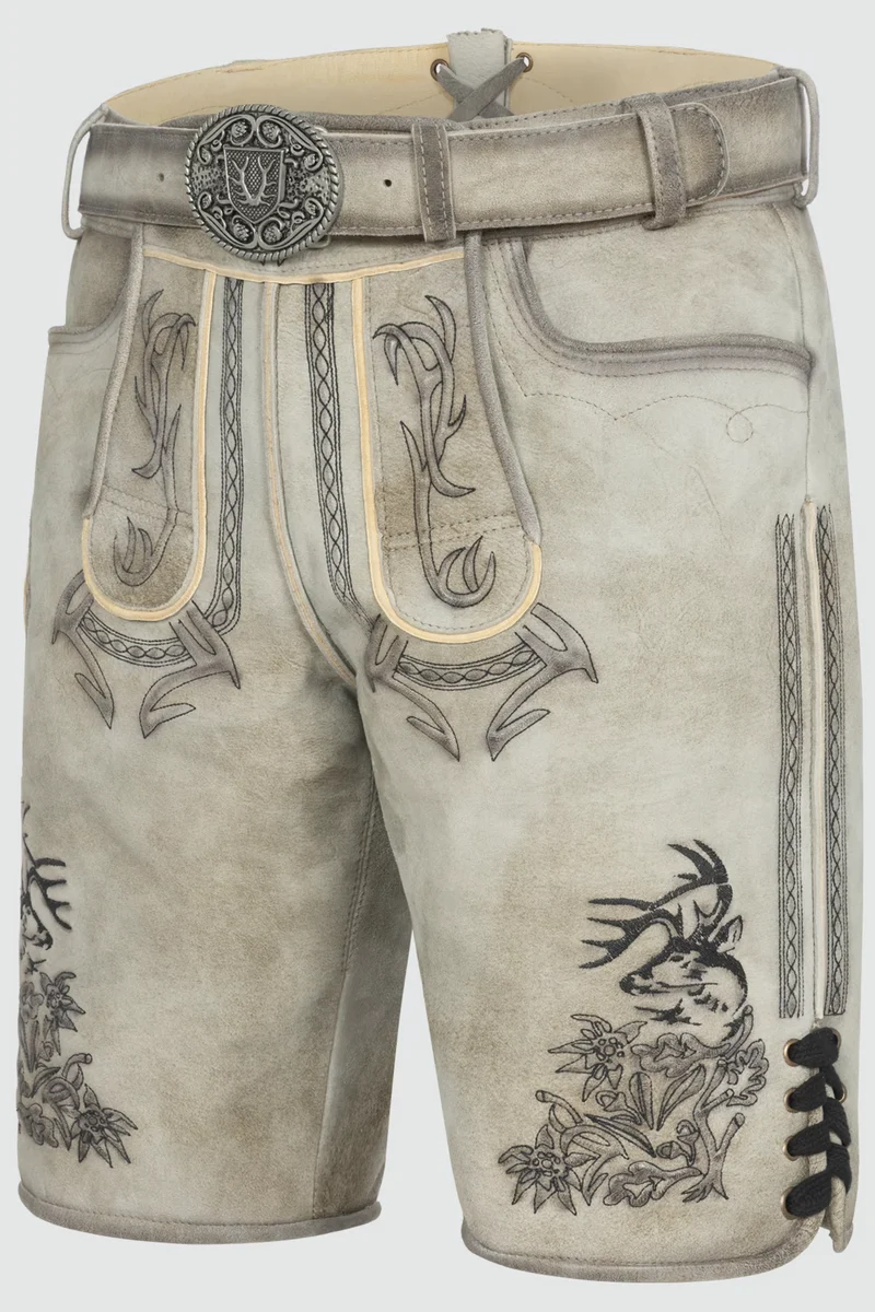 Herren Lederhose KAUI % - mit Gürtel - Krüger Buam - 961568-000-0043