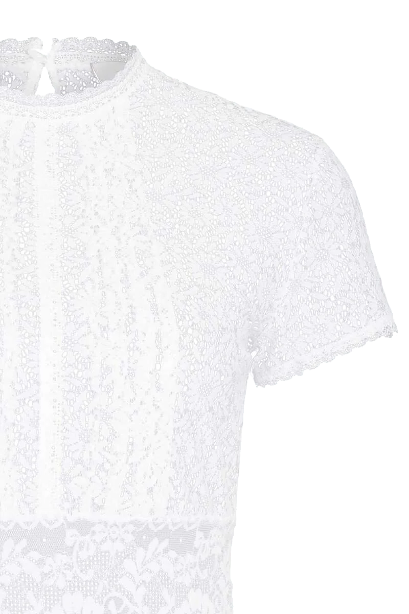 Trachtenbluse Dirndlbluse hochgeschlossen